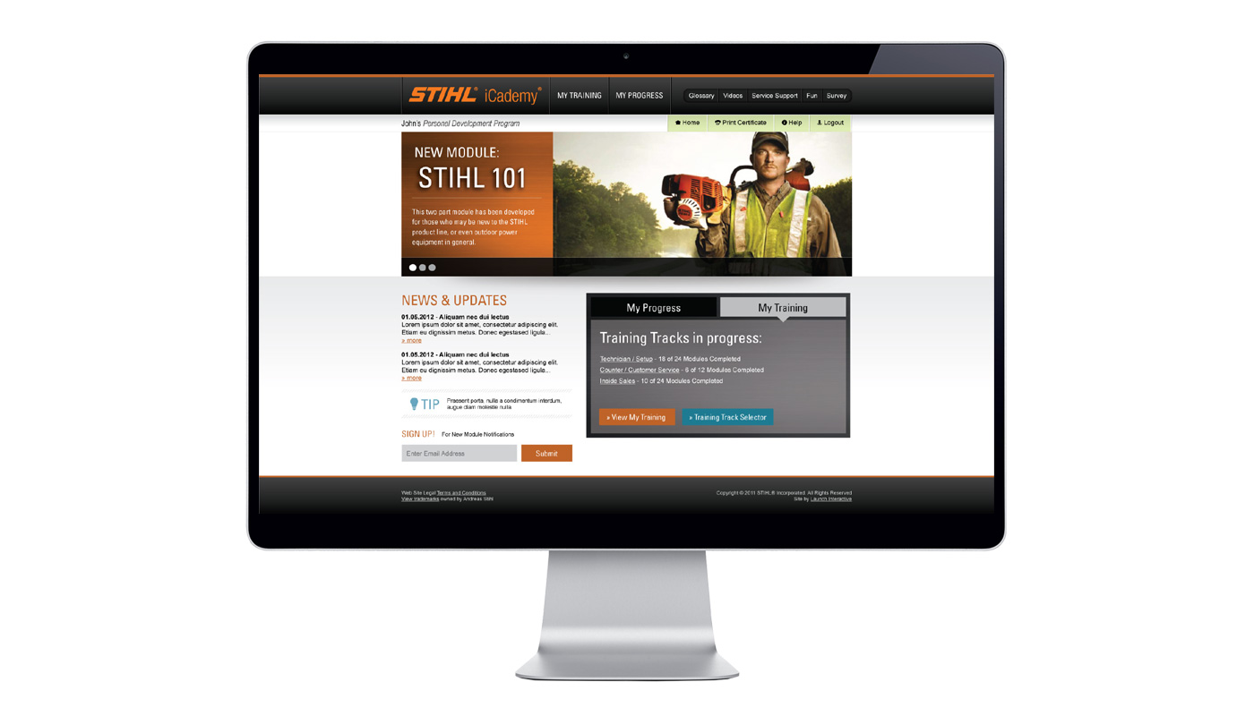 STIHL iCademy Website